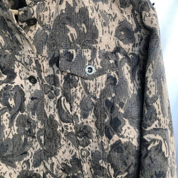 Charter Club  Petites floral tan jean-ish jacket - Picture 3 of 12